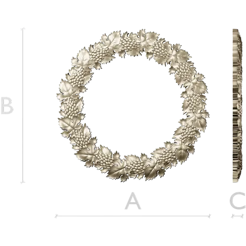 Grapevine Laurel - STL 3D model for CNC carving