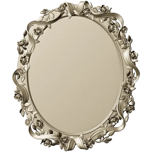 Rosaline Oval Frame STL 3D model for CNC