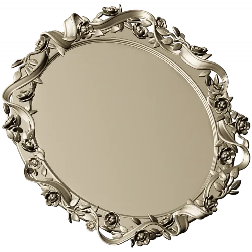 Rosaline Oval Frame STL 3D model for CNC