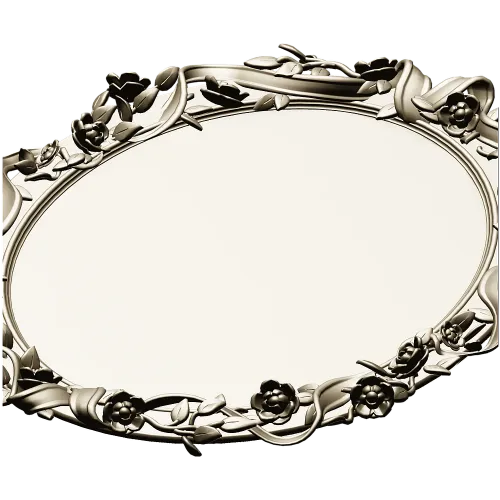 Rosaline Oval Frame STL 3D model for CNC