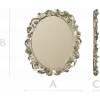 Rosaline Oval Frame STL 3D model for CNC