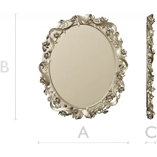Rosaline Oval Frame STL 3D model for CNC