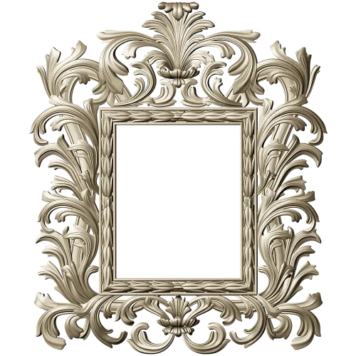 Baroque Acanthus Frame - STL 3D model for CNC