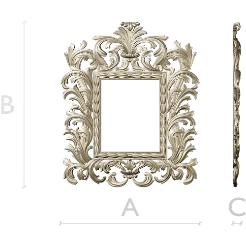 Baroque Acanthus Frame - STL 3D model for CNC