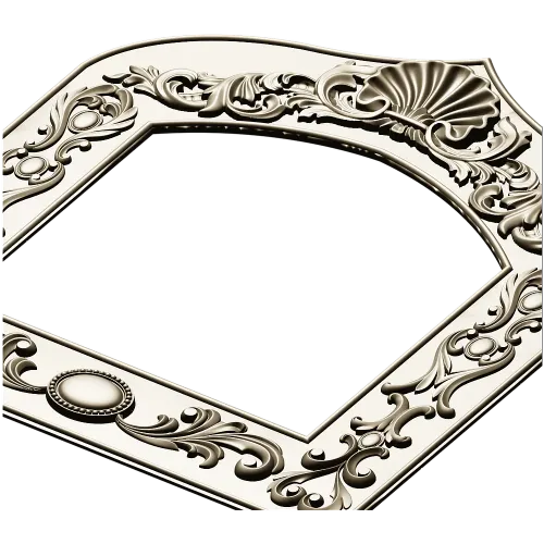 Arched Ornate Frame STL for CNC