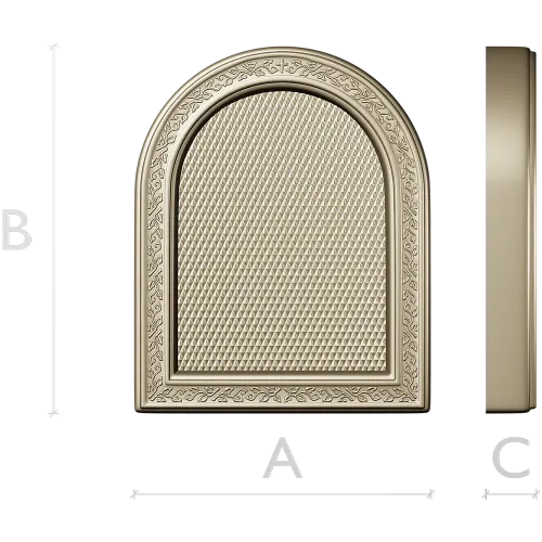 Arched Decorative Frame STL - detailed 3D model for CNC carving
