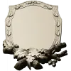 Oakcrest cartouche - high-relief decorative frame STL for CNC