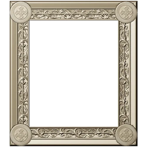 Ornate Rosette Corner Frame - STL 3D Model for CNC
