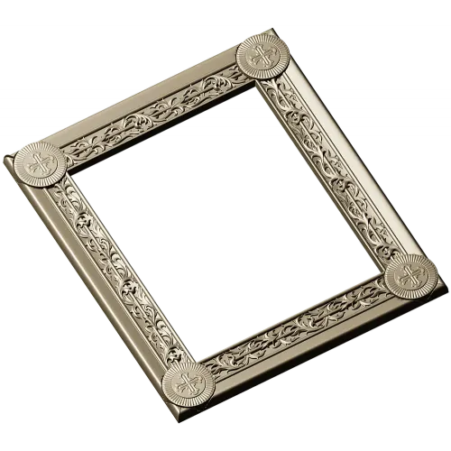 Ornate Rosette Corner Frame - STL 3D Model for CNC
