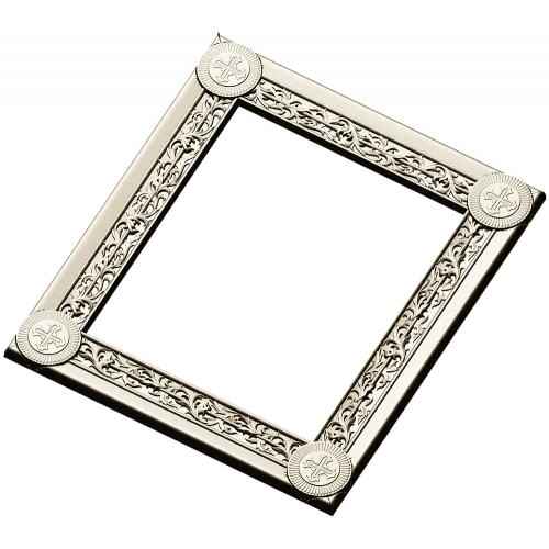Ornate Rosette Corner Frame - STL 3D Model for CNC