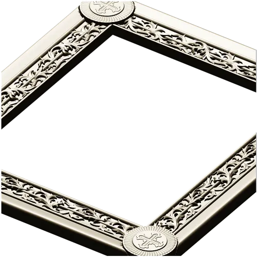 Ornate Rosette Corner Frame - STL 3D Model for CNC