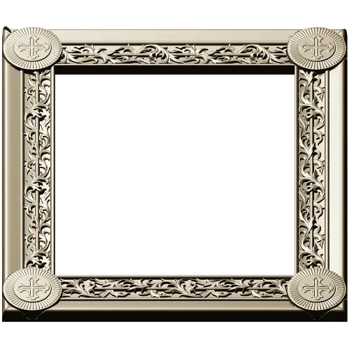 Ornate Rosette Corner Frame - STL 3D Model for CNC