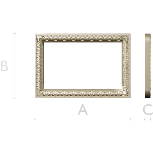 Rectangular Arch-Motif Frame STL for CNC Router