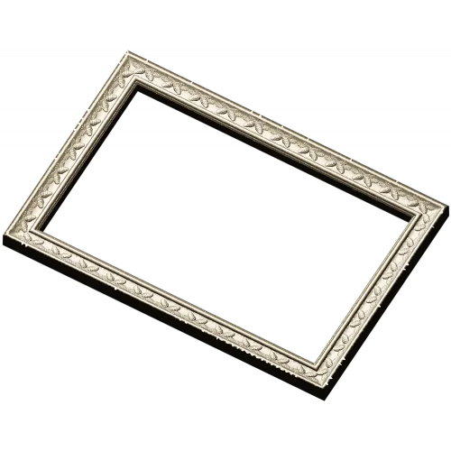 Laurel Ribbon Frame - 3D STL model for CNC milling