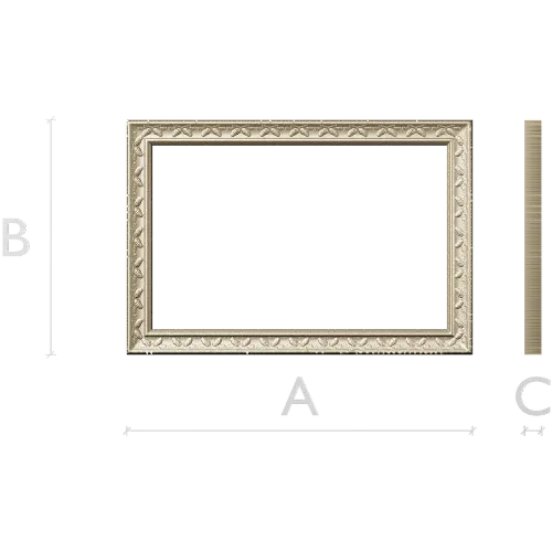 Laurel Ribbon Frame - 3D STL model for CNC milling