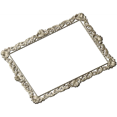 Рокайльная рамка STL для ЧПУ - декоративная прямоугольная багетная 3D модель