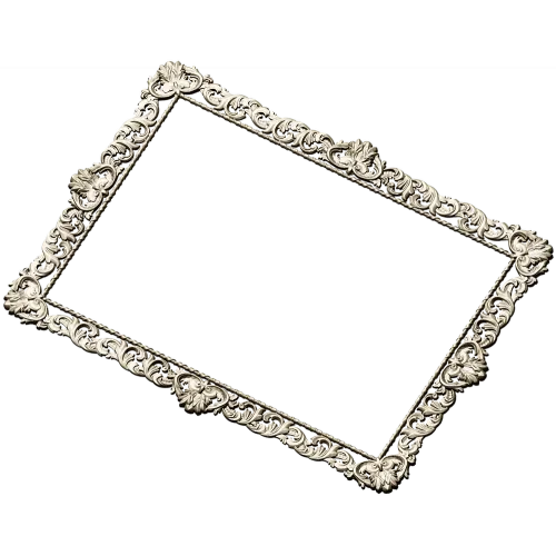 Рокайльная рамка STL для ЧПУ - декоративная прямоугольная багетная 3D модель