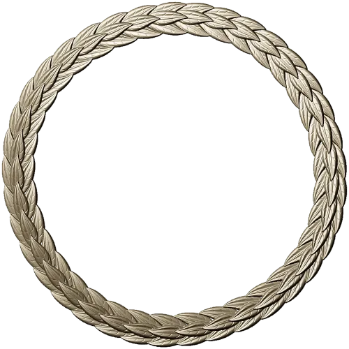 Laurel Braid Round Frame - STL 3D Model for CNC