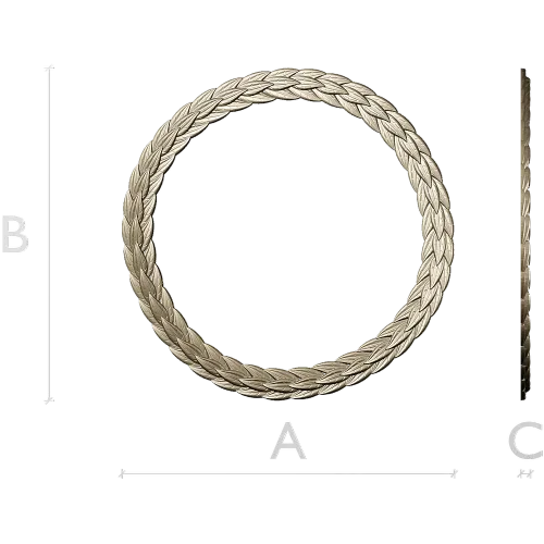 Laurel Braid Round Frame - STL 3D Model for CNC
