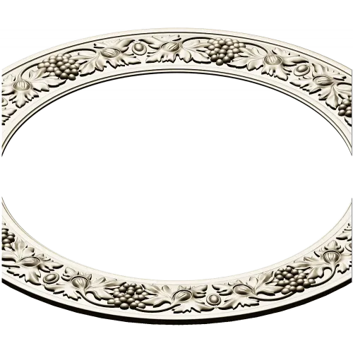 Круглая рамка с виноградной гирляндой - STL модель для ЧПУ