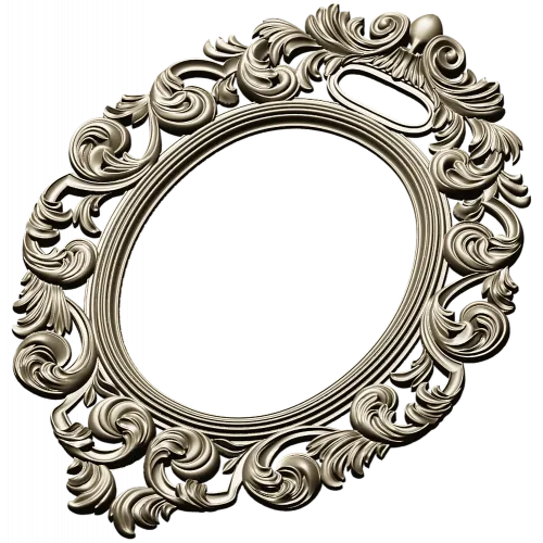 Ornate Rococo Oval Frame STL for CNC Routing