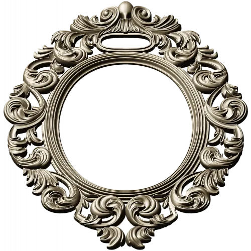 Ornate Rococo Oval Frame STL for CNC Routing