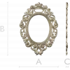 Ornate Rococo Oval Frame STL for CNC Routing