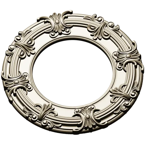 Baroque Round Frame 3D STL for CNC Milling