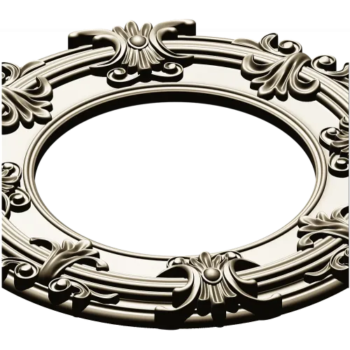 Baroque Round Frame 3D STL for CNC Milling