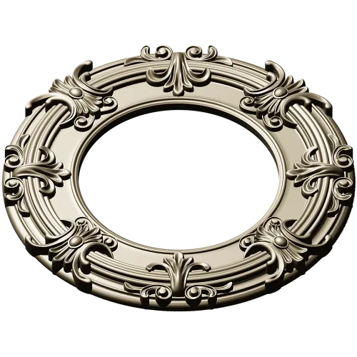 Baroque Round Frame 3D STL for CNC Milling