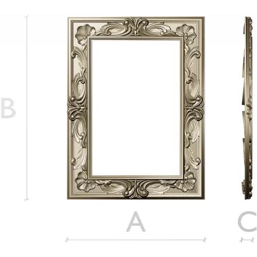 Ornate Acanthus Frame STL for CNC