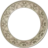 Ornate Round Frame STL - High-Relief Floral Ring for CNC