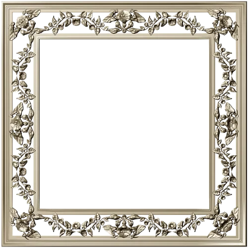 Ornate Floral Square Frame STL