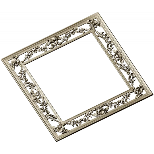 Ornate Floral Square Frame STL