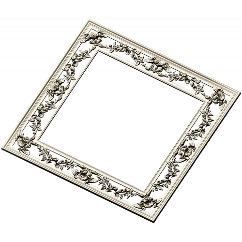 Ornate Floral Square Frame STL