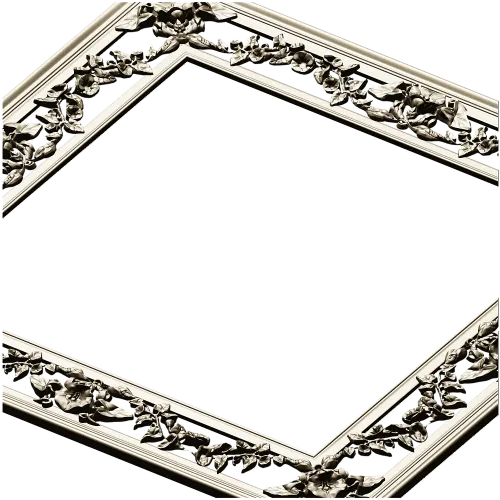 Ornate Floral Square Frame STL