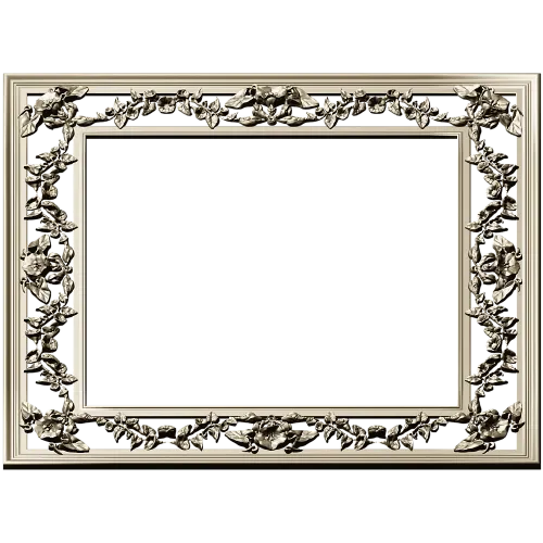 Ornate Floral Square Frame STL