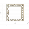 Ornate Floral Square Frame STL