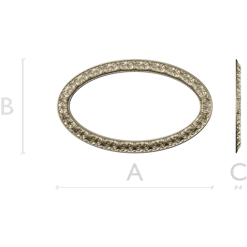 Овальная рамка с растительным орнаментом - 3D модель STL для ЧПУ