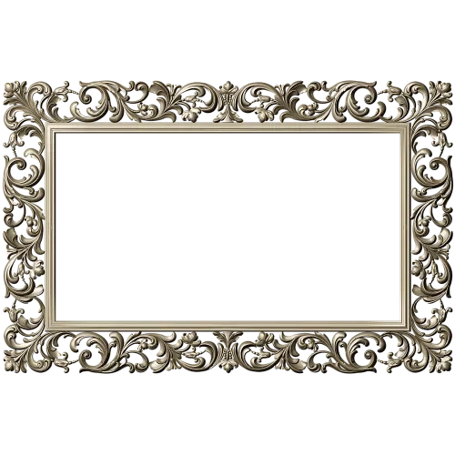 Ornate Rococo Rectangular Frame STL for CNC