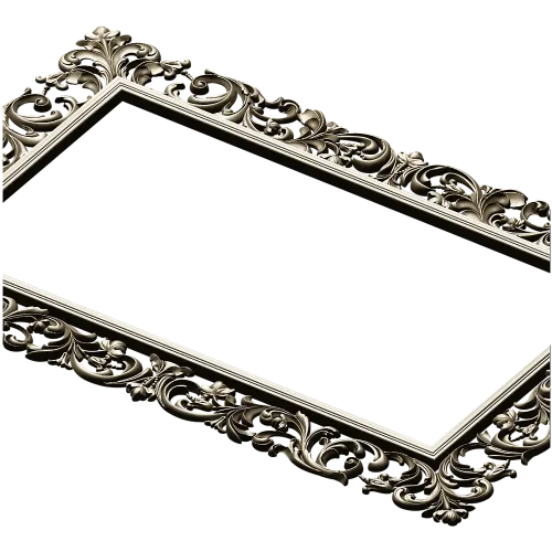 Ornate Rococo Rectangular Frame STL for CNC