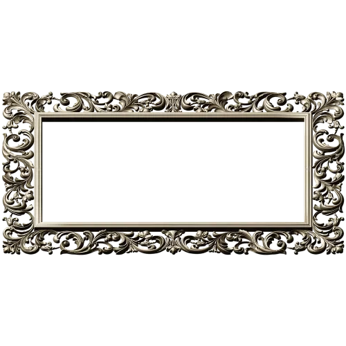 Ornate Rococo Rectangular Frame STL for CNC