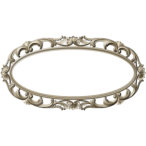 Aurelia Oval Decorative Frame STL for CNC