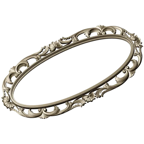 Aurelia Oval Decorative Frame STL for CNC