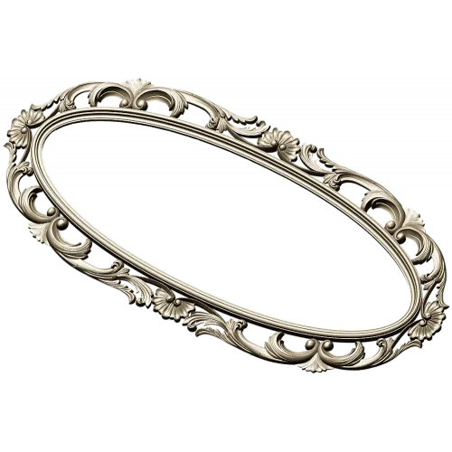 Aurelia Oval Decorative Frame STL for CNC