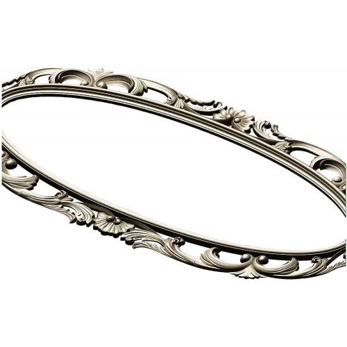Aurelia Oval Decorative Frame STL for CNC