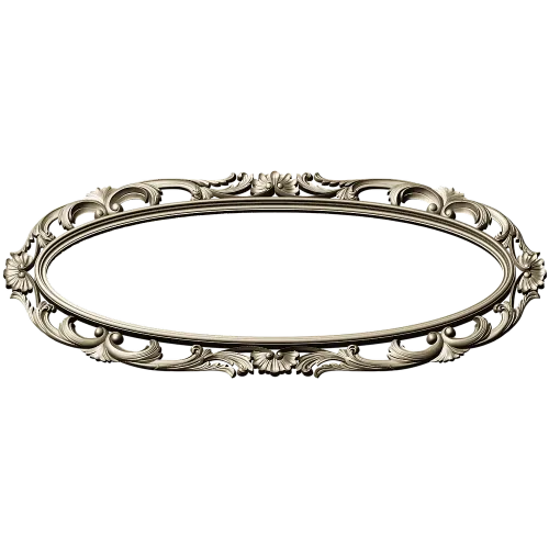 Aurelia Oval Decorative Frame STL for CNC