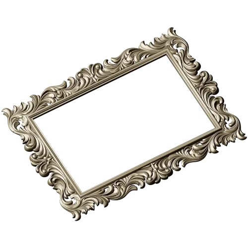 Baroque Acanthus Decorative Frame STL for CNC