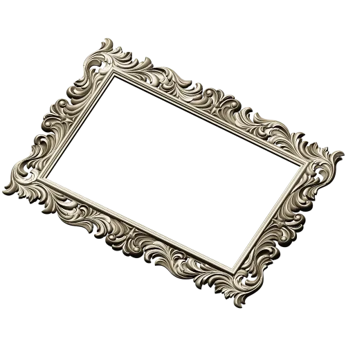 Baroque Acanthus Decorative Frame STL for CNC