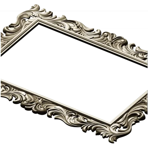 Baroque Acanthus Decorative Frame STL for CNC